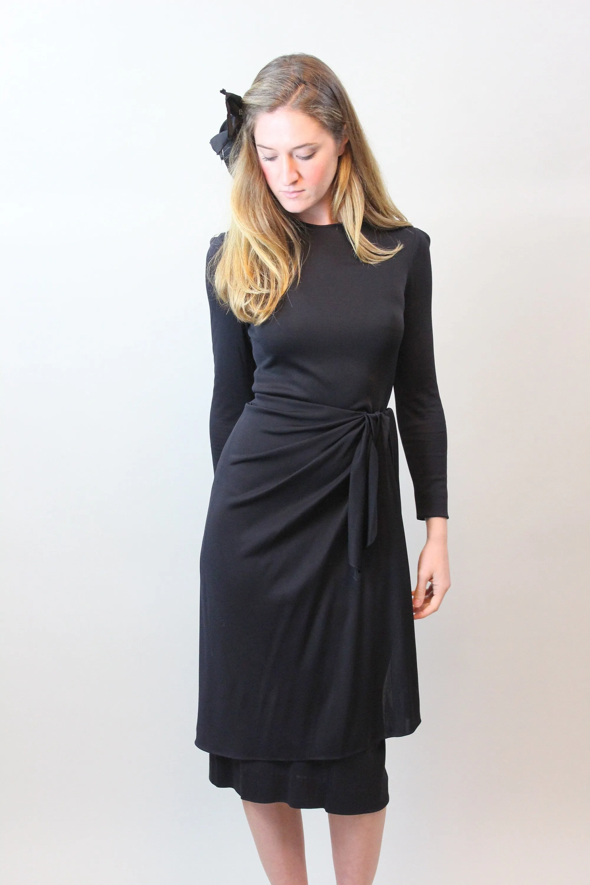 1970s BILL BLASS jersey SARONG dress xs | new spring summer