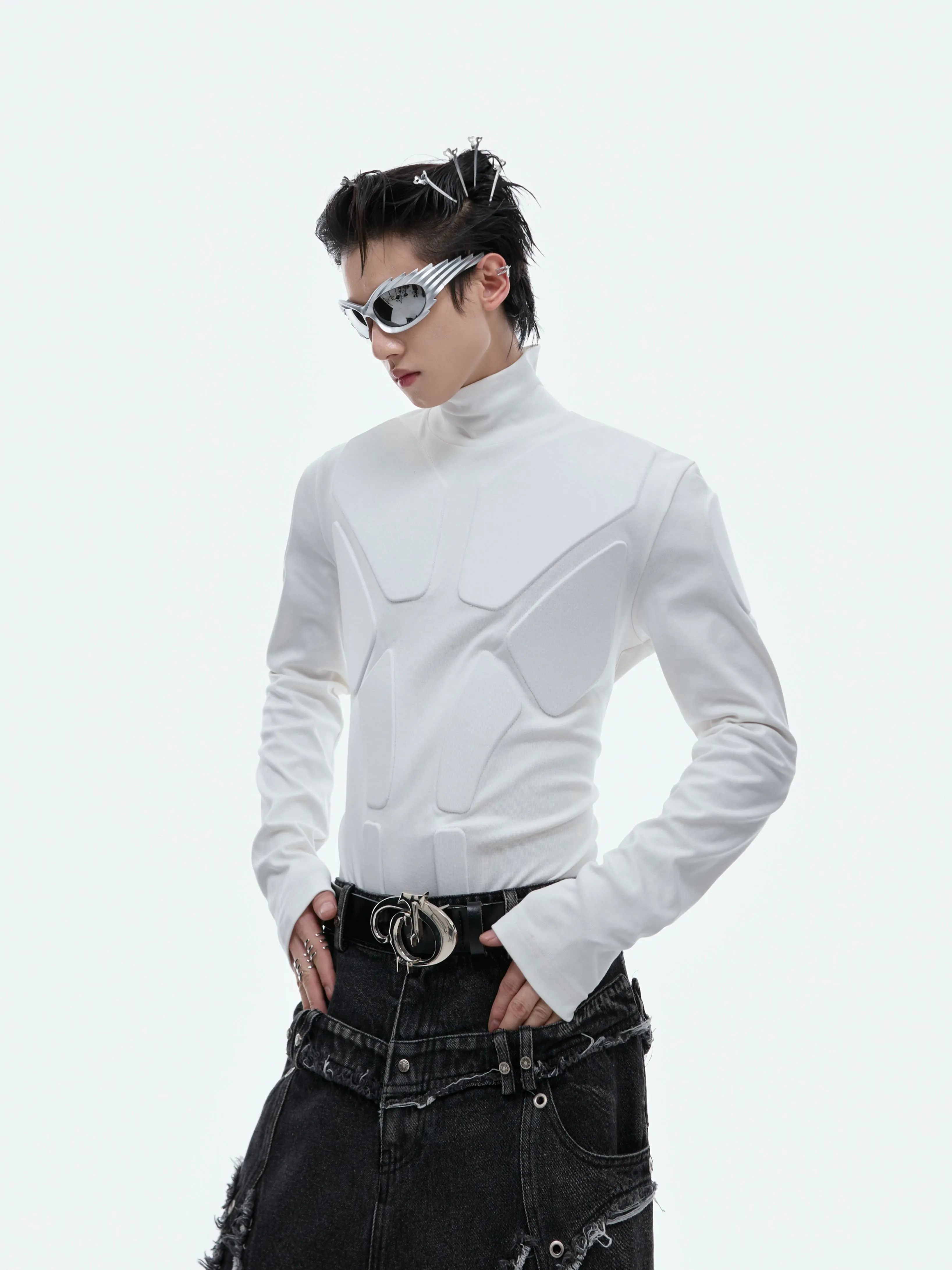 【24s Sep.】Armor Design High-neck Long-sleeved Bottoming Shirt