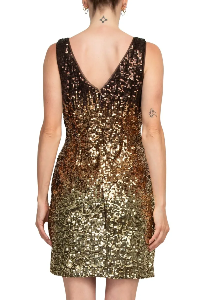 Adrianna Papell Ombre Boat Neck Sequin Sheath Dress - Wholesale