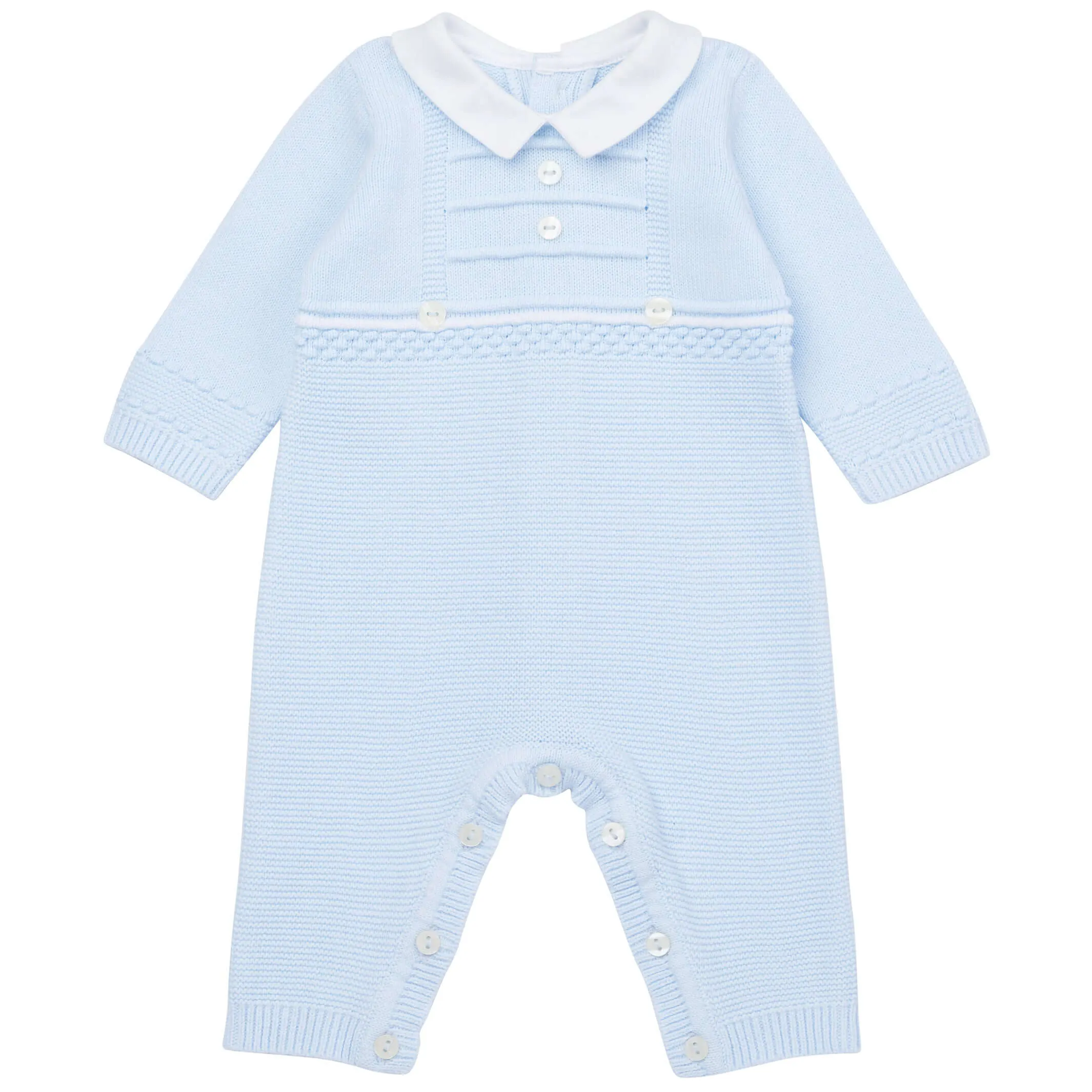 Baby Boys Blue Knitted Outfit & Hat