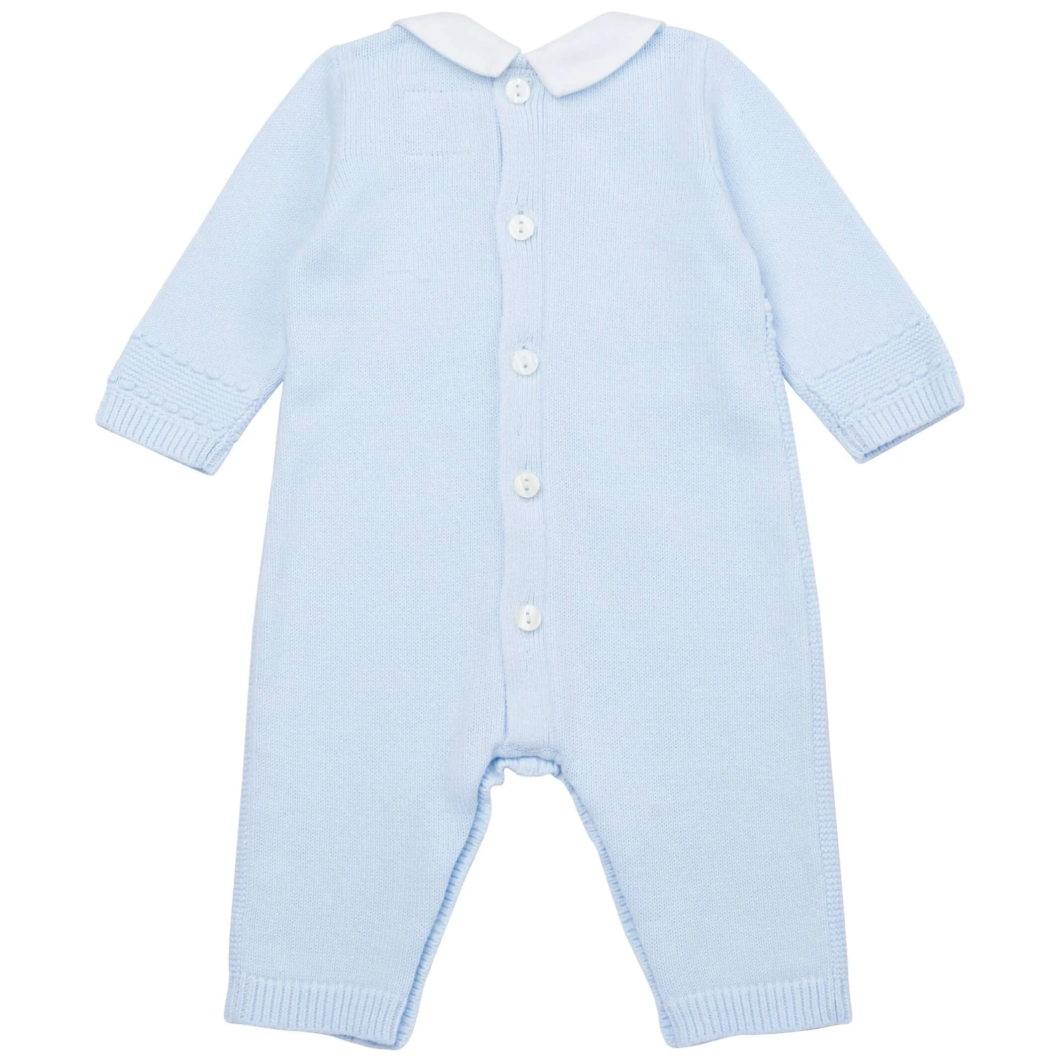 Baby Boys Blue Knitted Outfit & Hat