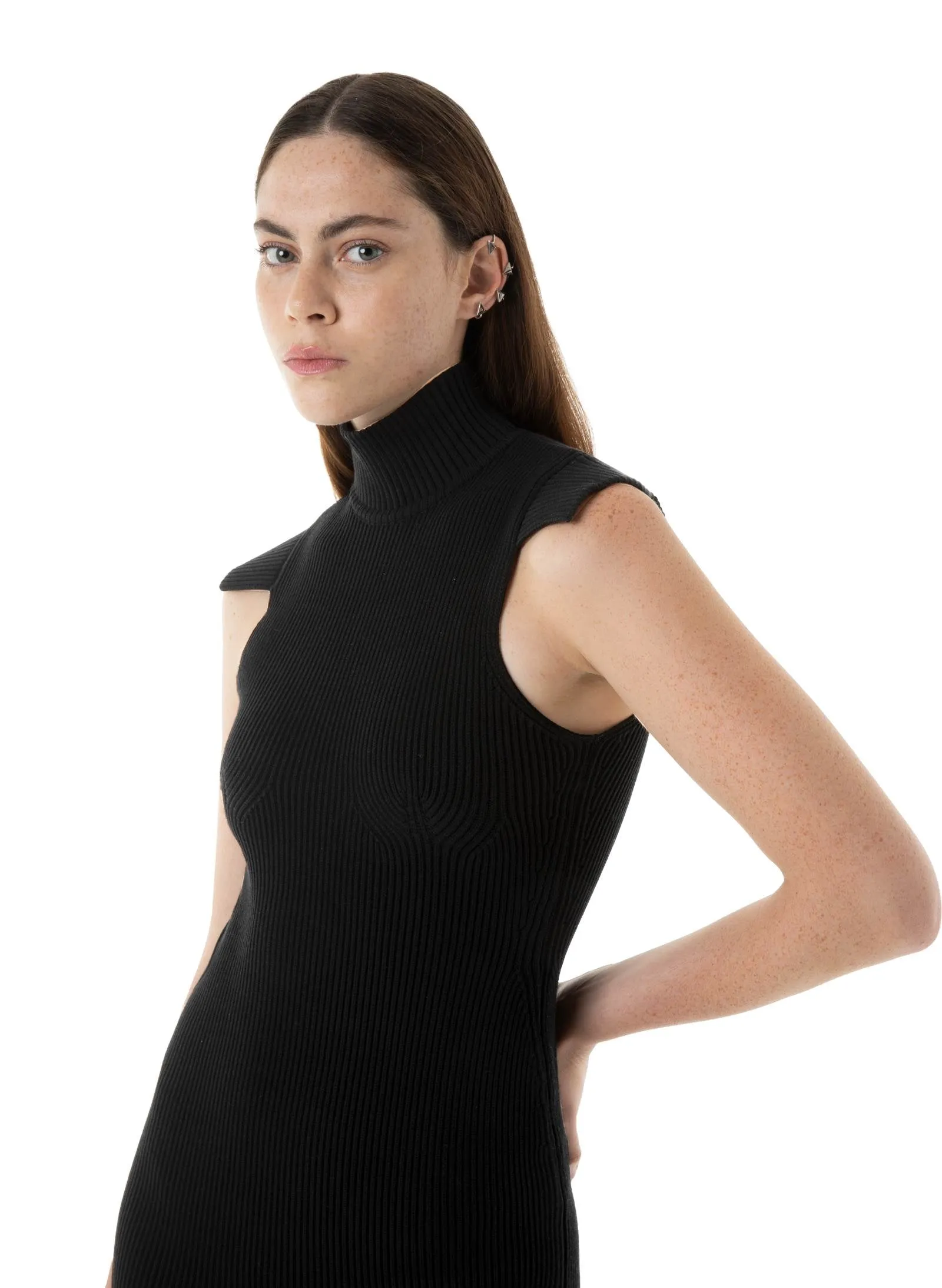 Black Knitted Dress