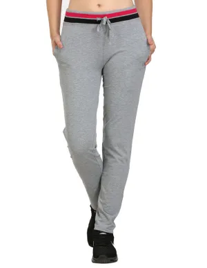 Bodyactive Women Grey Melange Trackpant-LL3-GRML