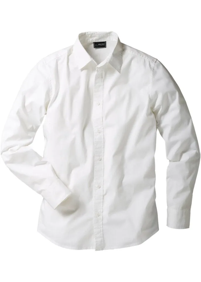 Bpc Selection Slim Fit Stretch Shirt, White