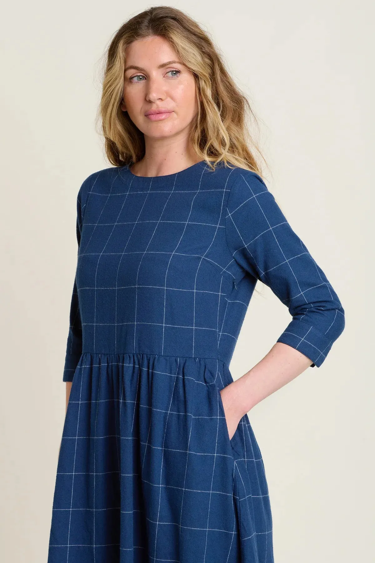 Brakeburn 12 Blue Upton Midi Dress