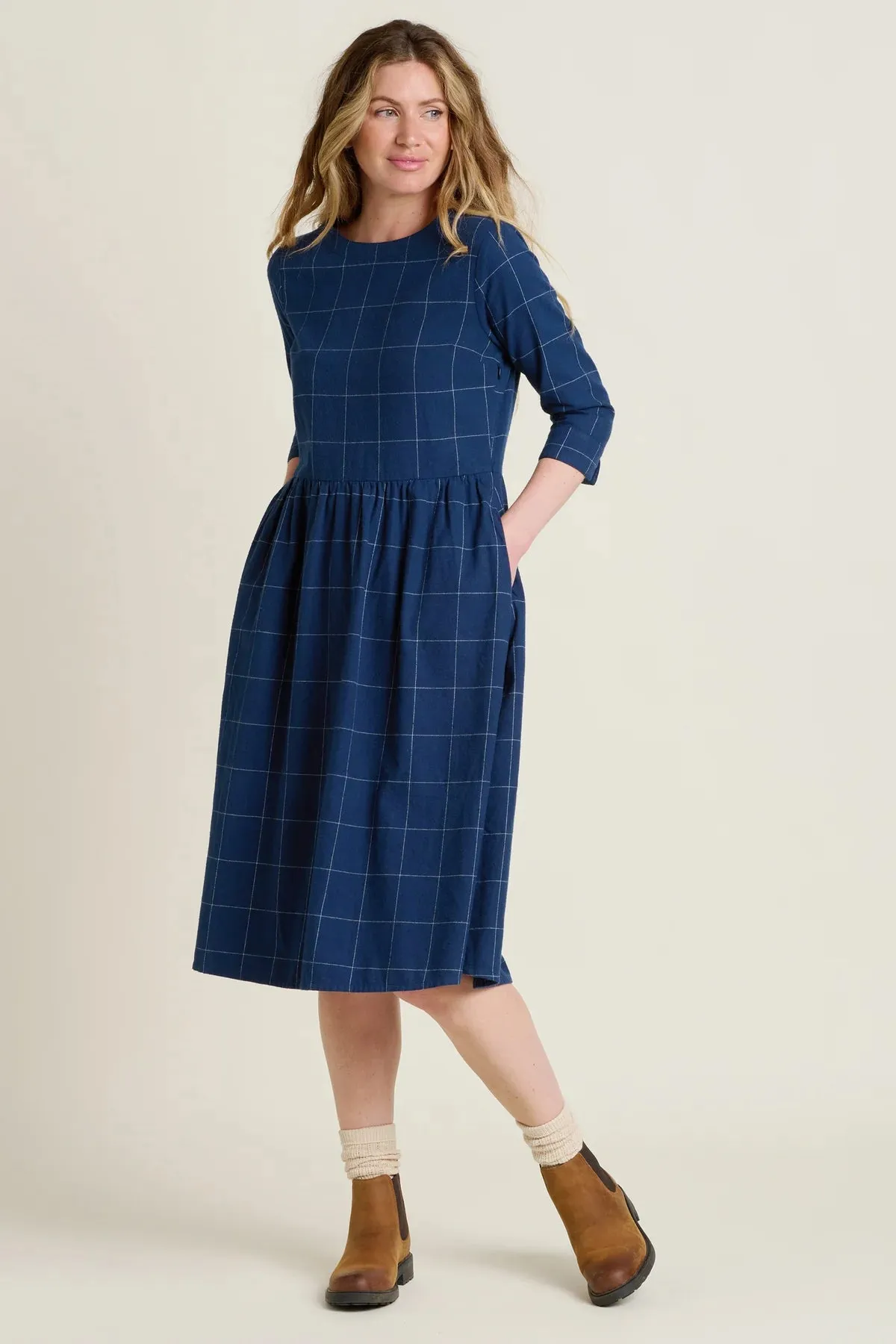 Brakeburn 12 Blue Upton Midi Dress