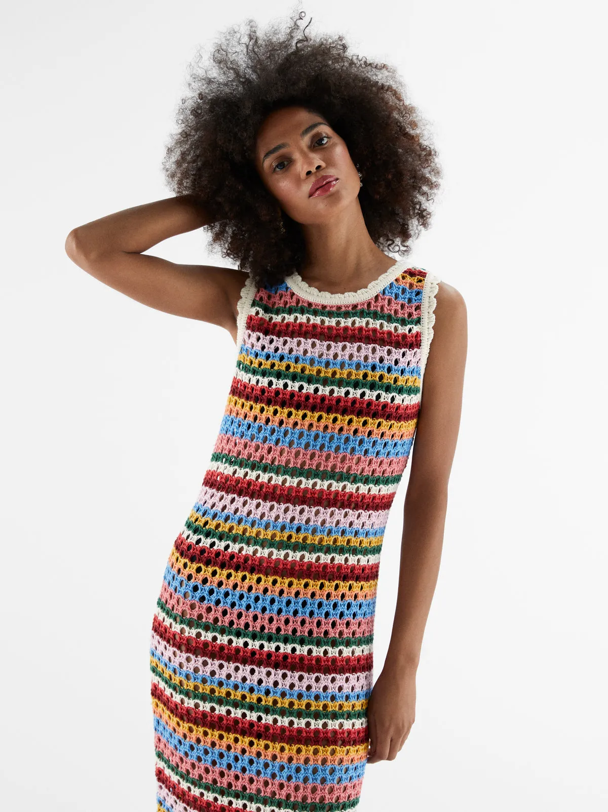 Bunty Blanket Stripe Midi Dress