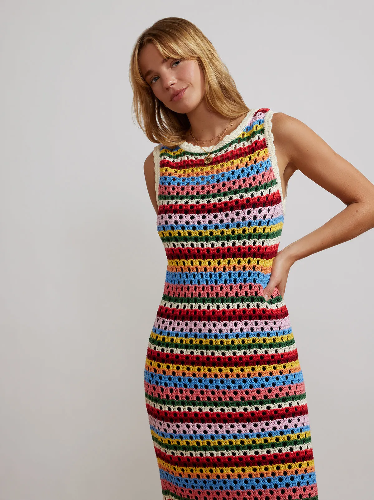 Bunty Blanket Stripe Midi Dress