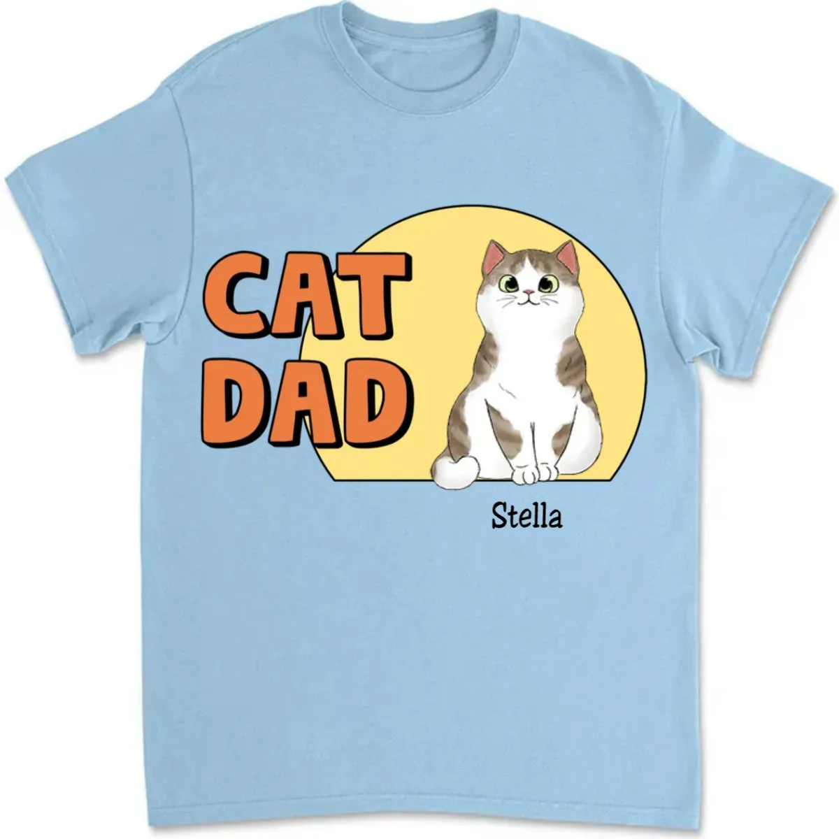 Cat Lovers - Cat Dad - Personalized Unisex T-shirt