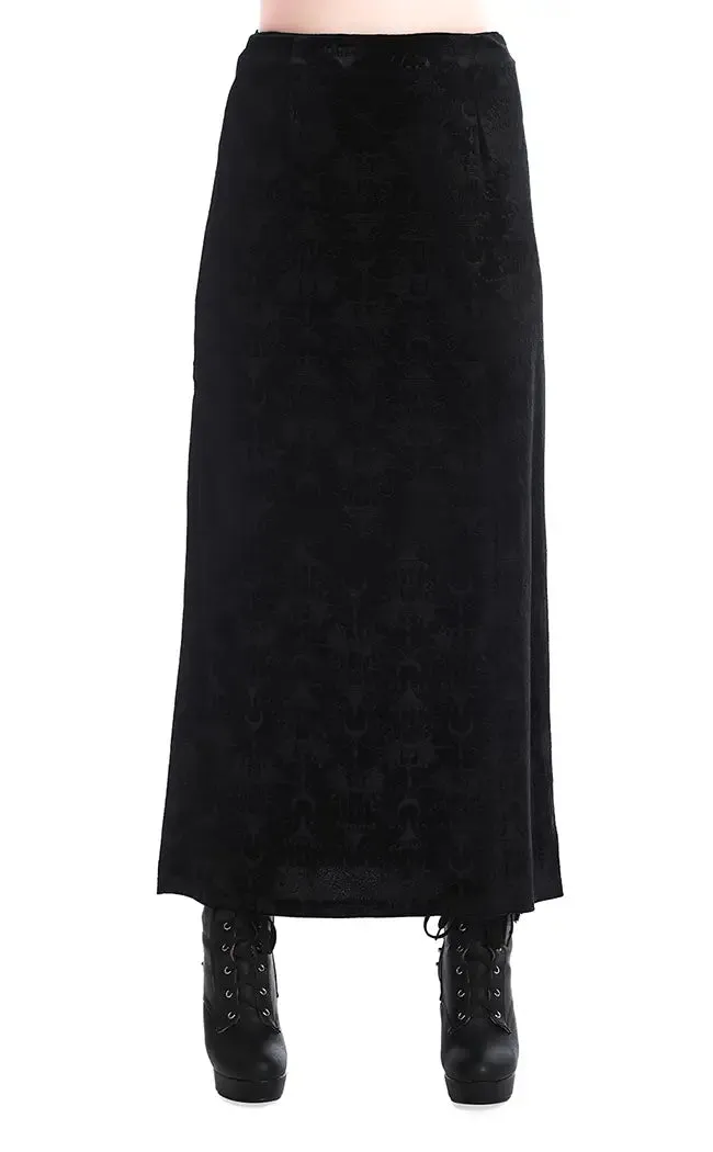 Chandelier Long Black Maxi Skirt