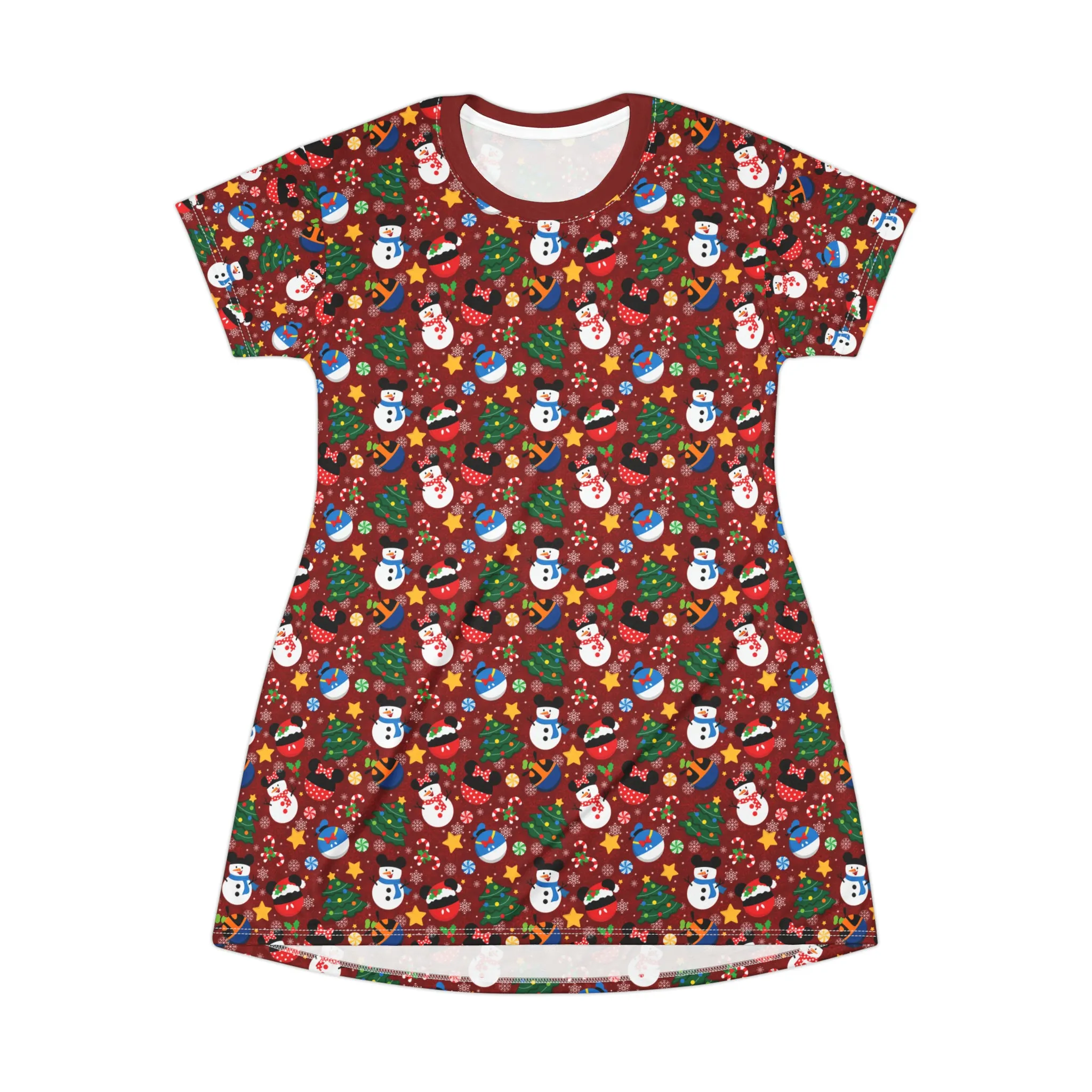 Christmas Ornaments T-Shirt Dress