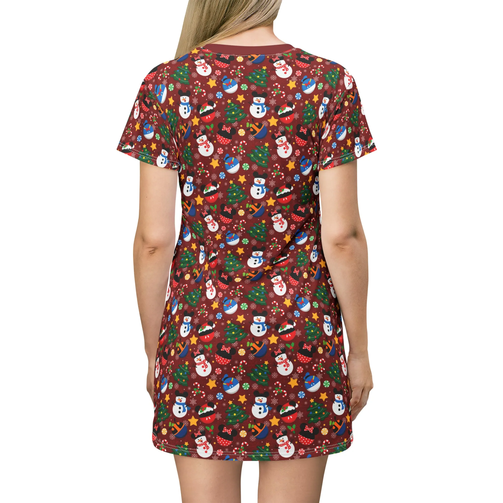 Christmas Ornaments T-Shirt Dress