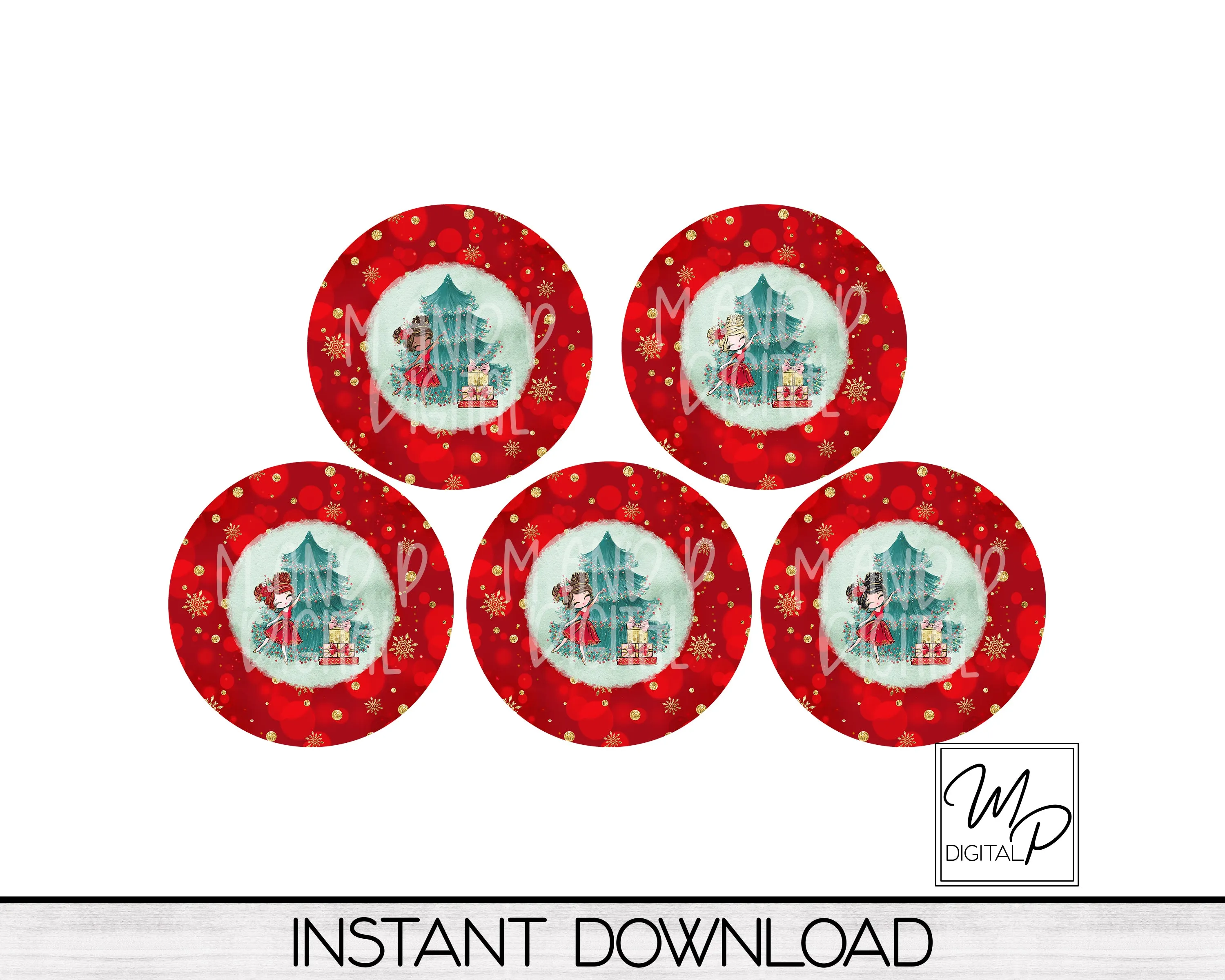 Christmas Tree Wind Spinner PNG Digital Sublimation Design, Commercial Use