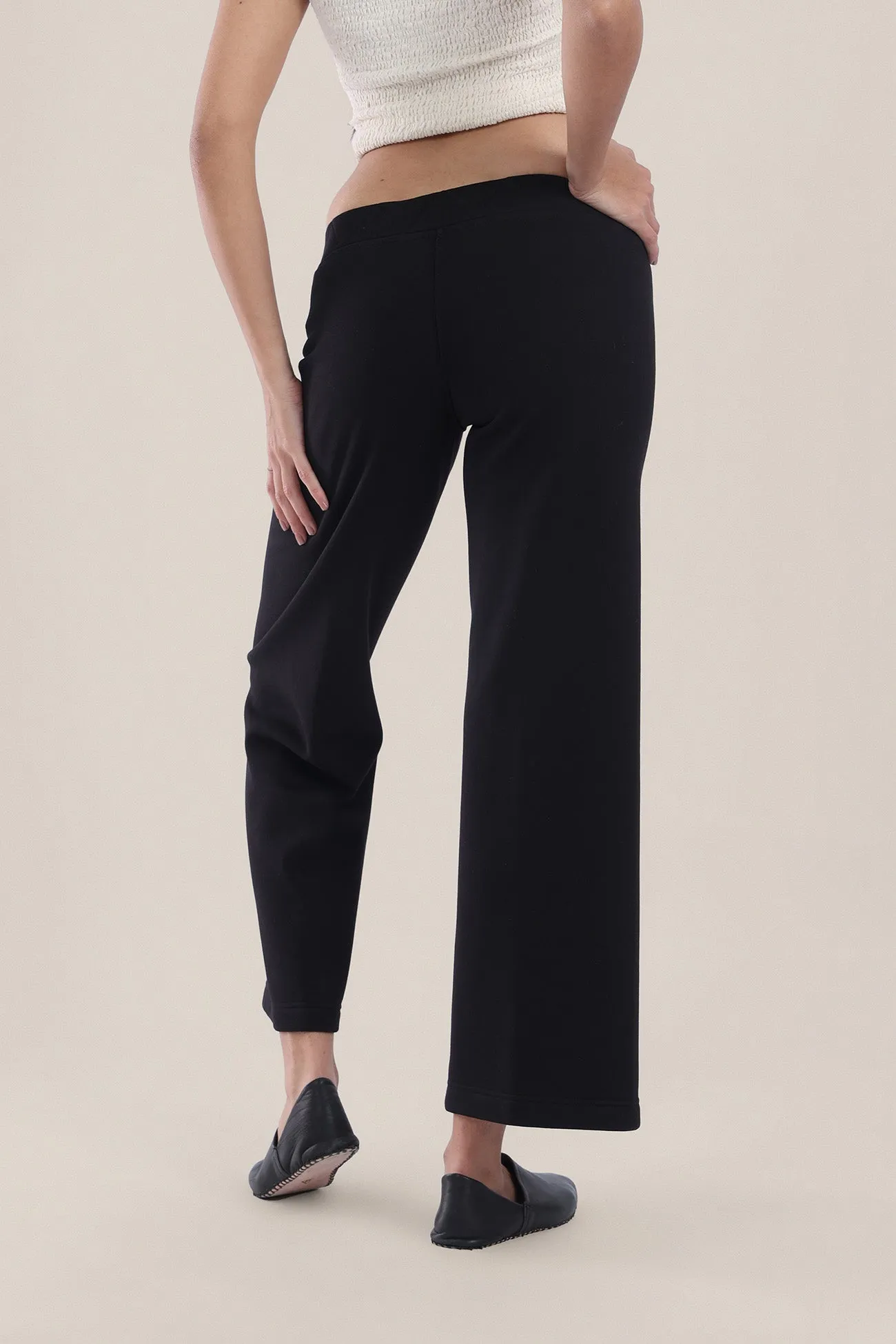 Cotton Milton pants with elastic waist