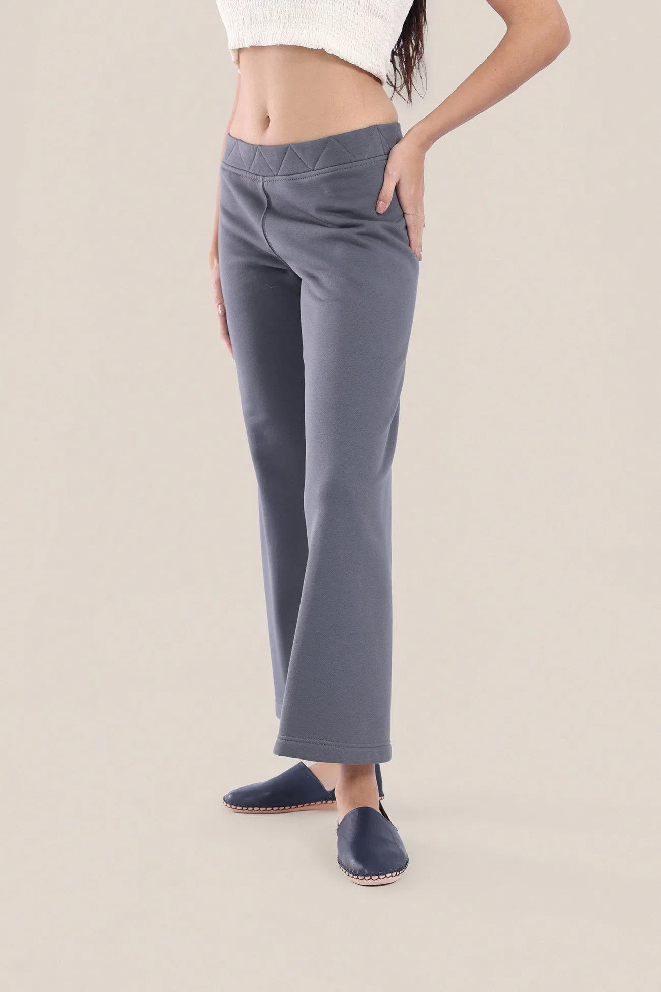 Cotton Milton pants with elastic waist