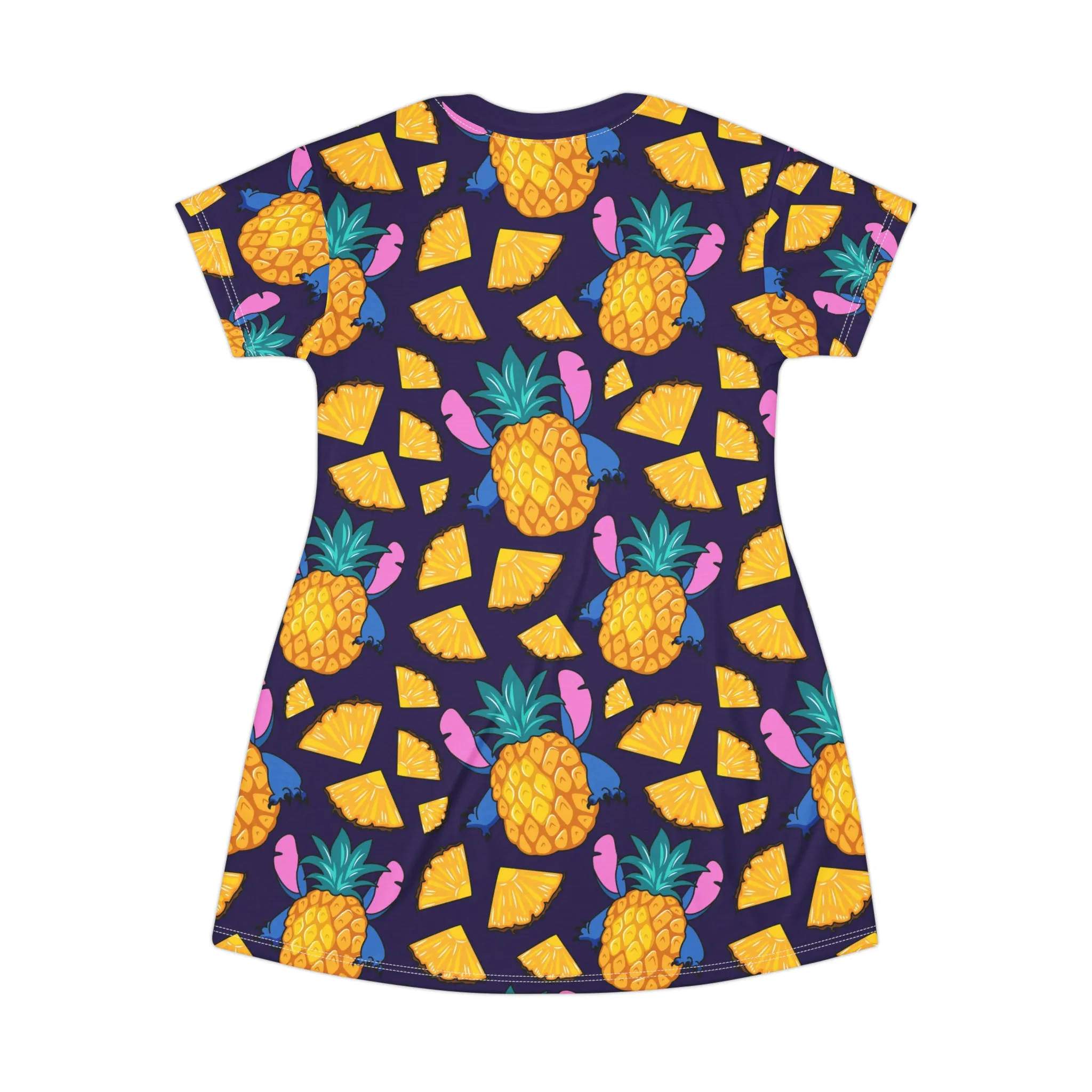 Disney Lilo And Stich Pineapple 626 T-Shirt Dress