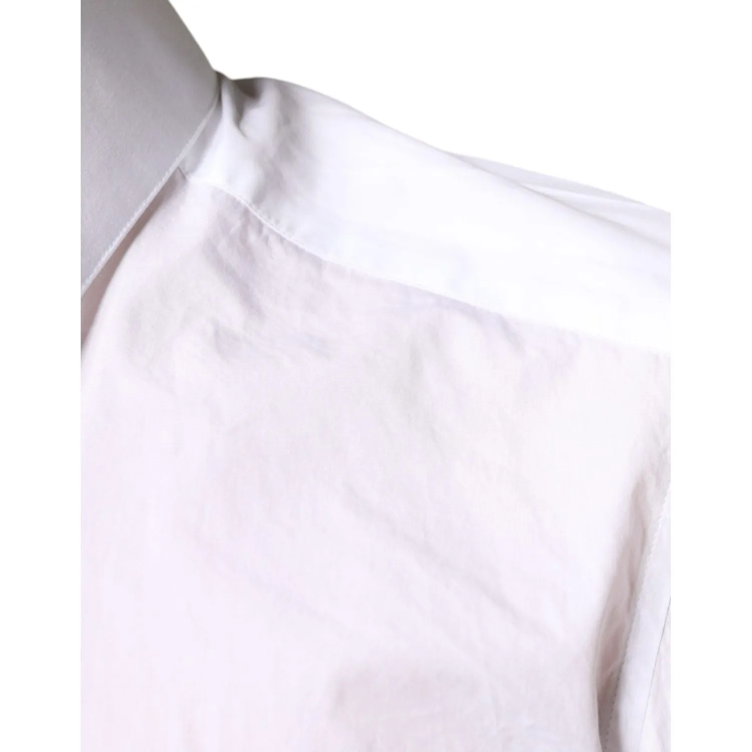 Dolce & Gabbana White Cotton Collared Men Formal Dress Shirt