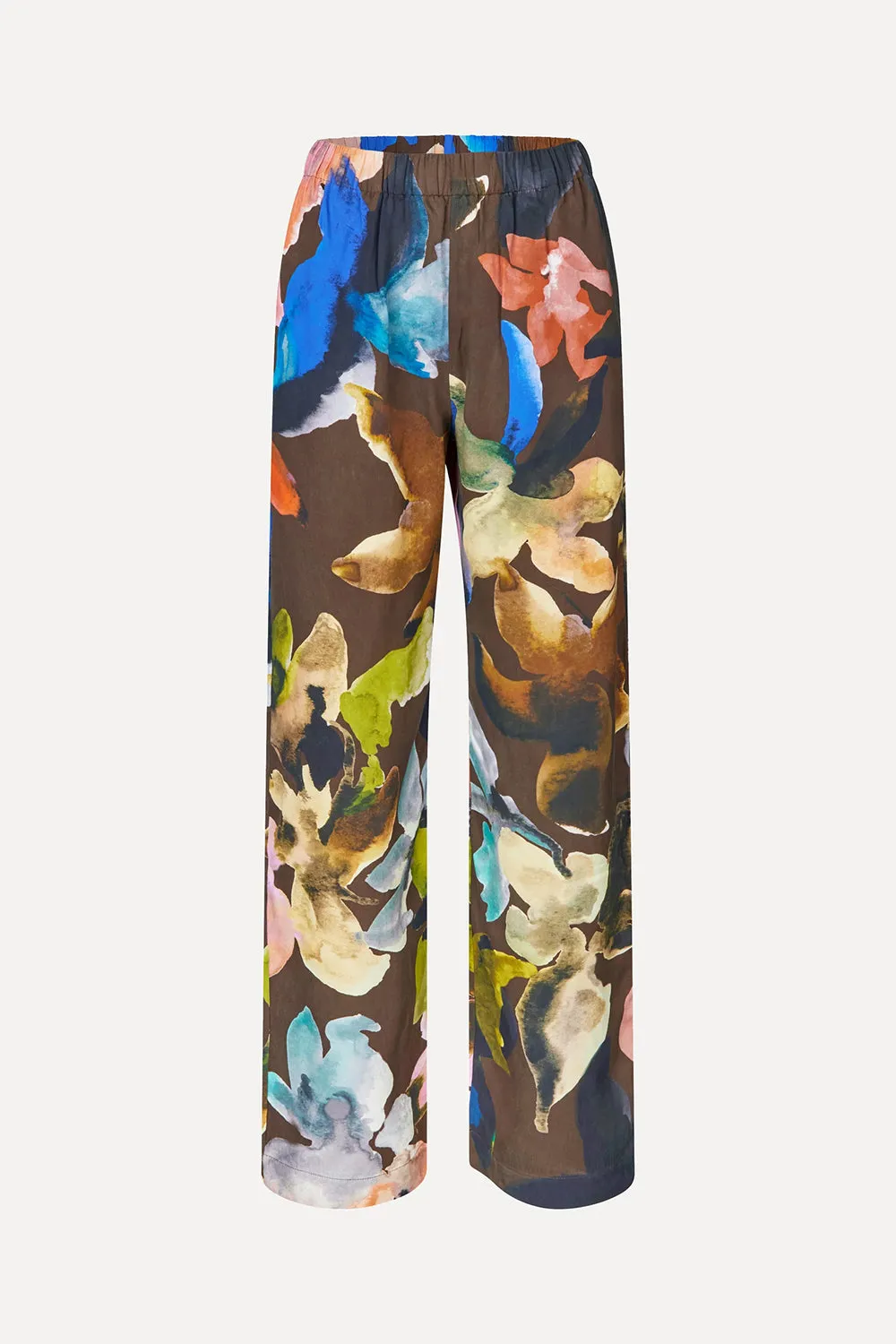 Elasticated Long Pants, Aquarelle Garden