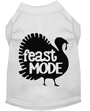 Feast Mode Screen Print Dog Shirt White Xxxl