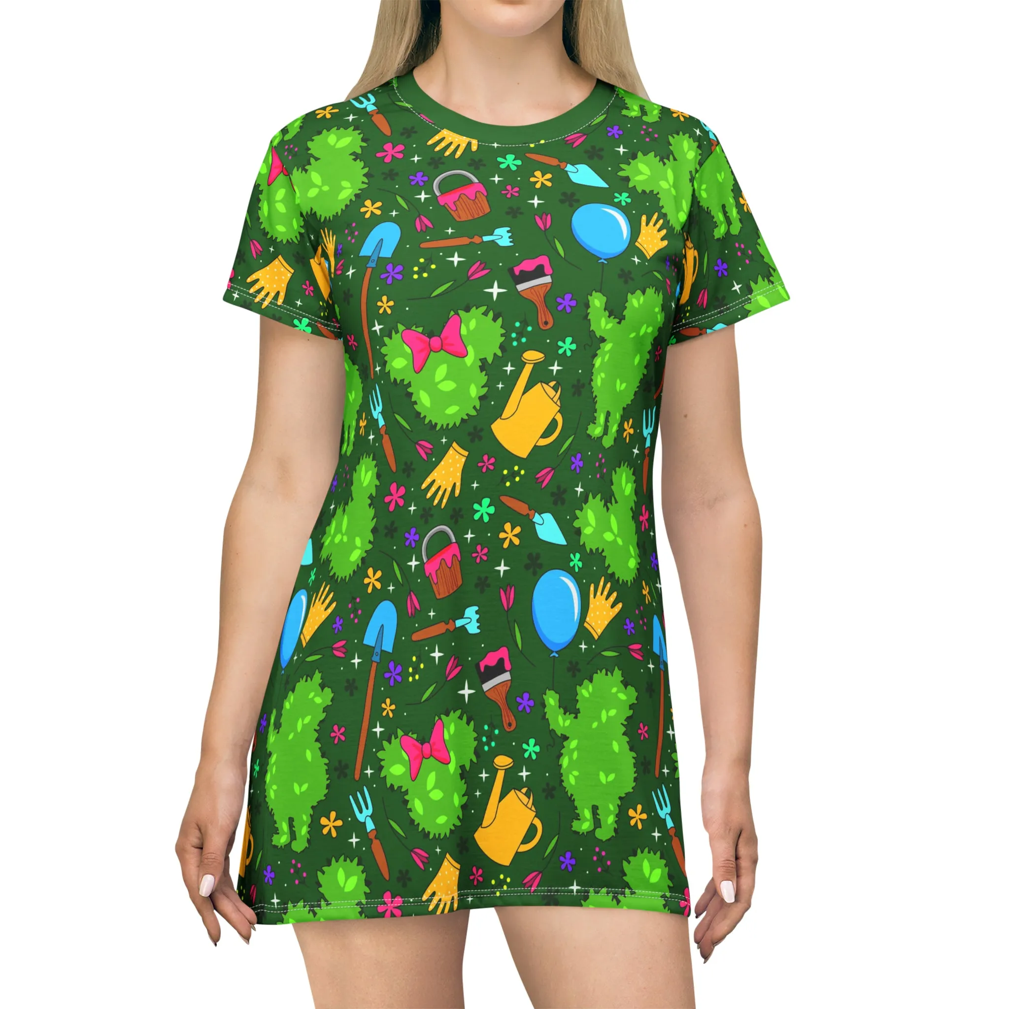 Flower And Garden T-Shirt Dress