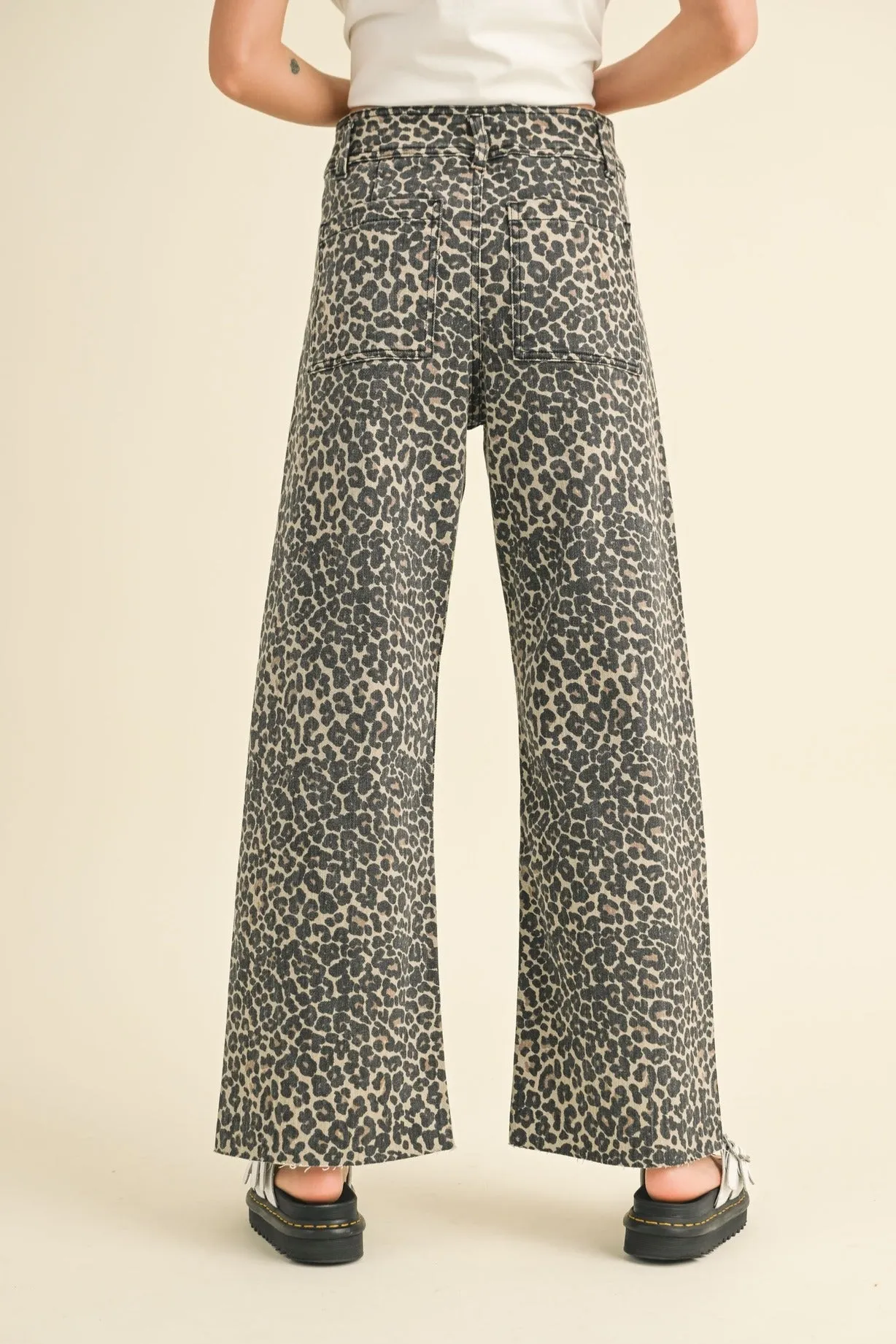 Francie Leopard Straight Leg Pants