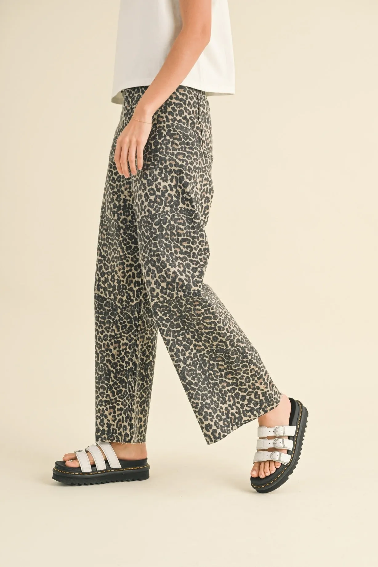 Francie Leopard Straight Leg Pants