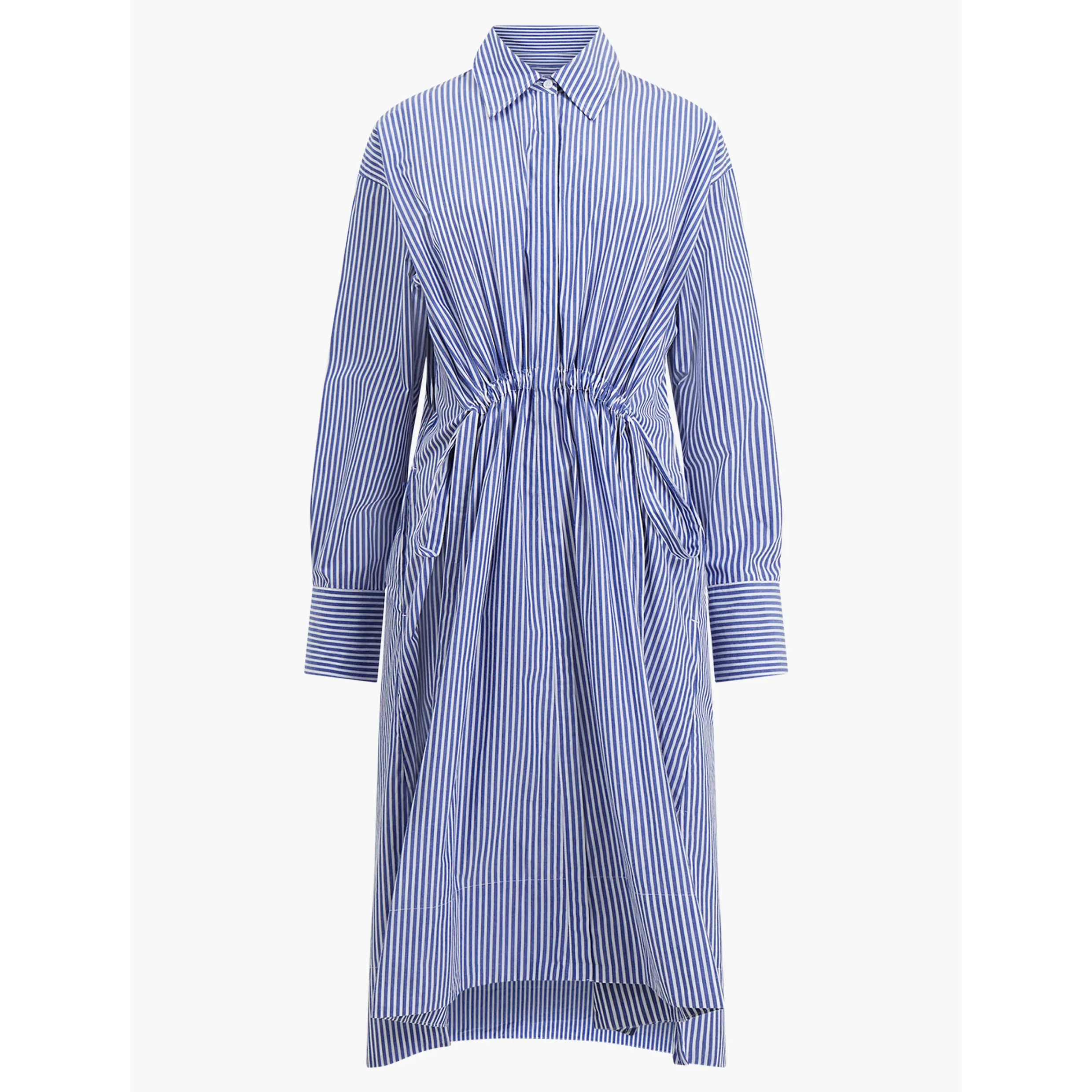 French Connection Rhodes Shirt Dress Linen White-Marine 71NZT