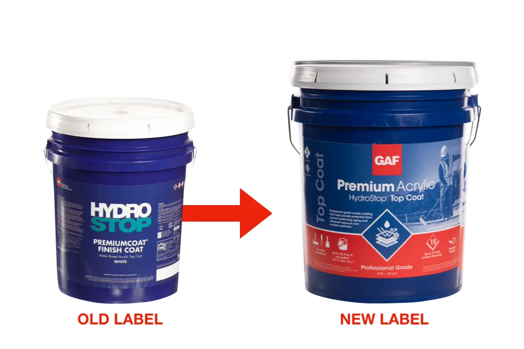 GAF Premium Acrylic HydroStop®Top Coat (Formally HydroStop® FinishCoat)