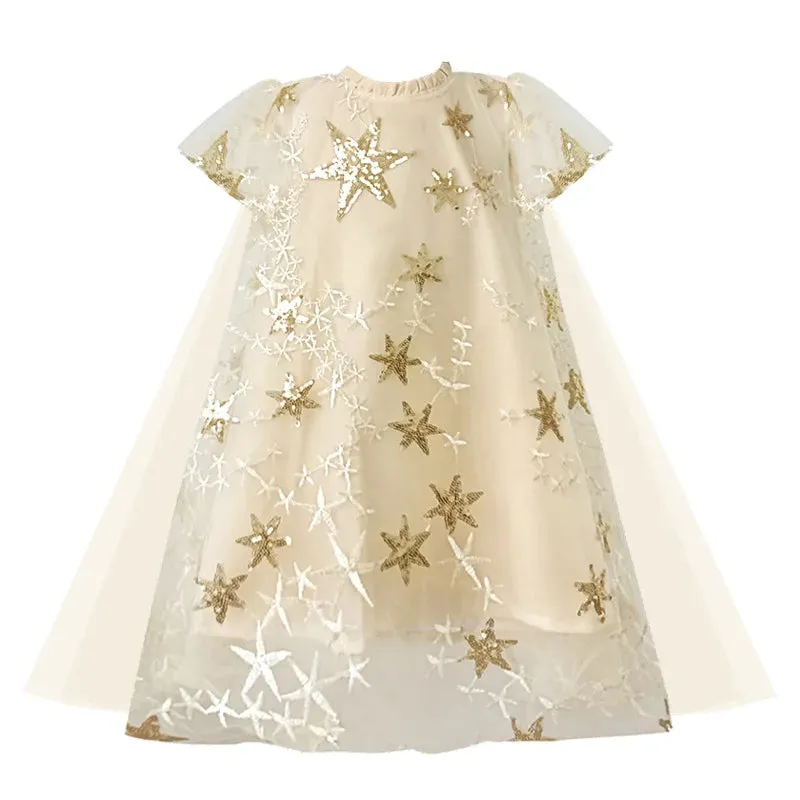 Girls star sequin princess dresses