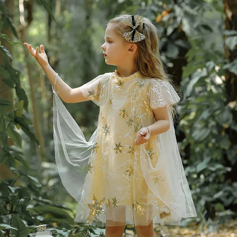 Girls star sequin princess dresses