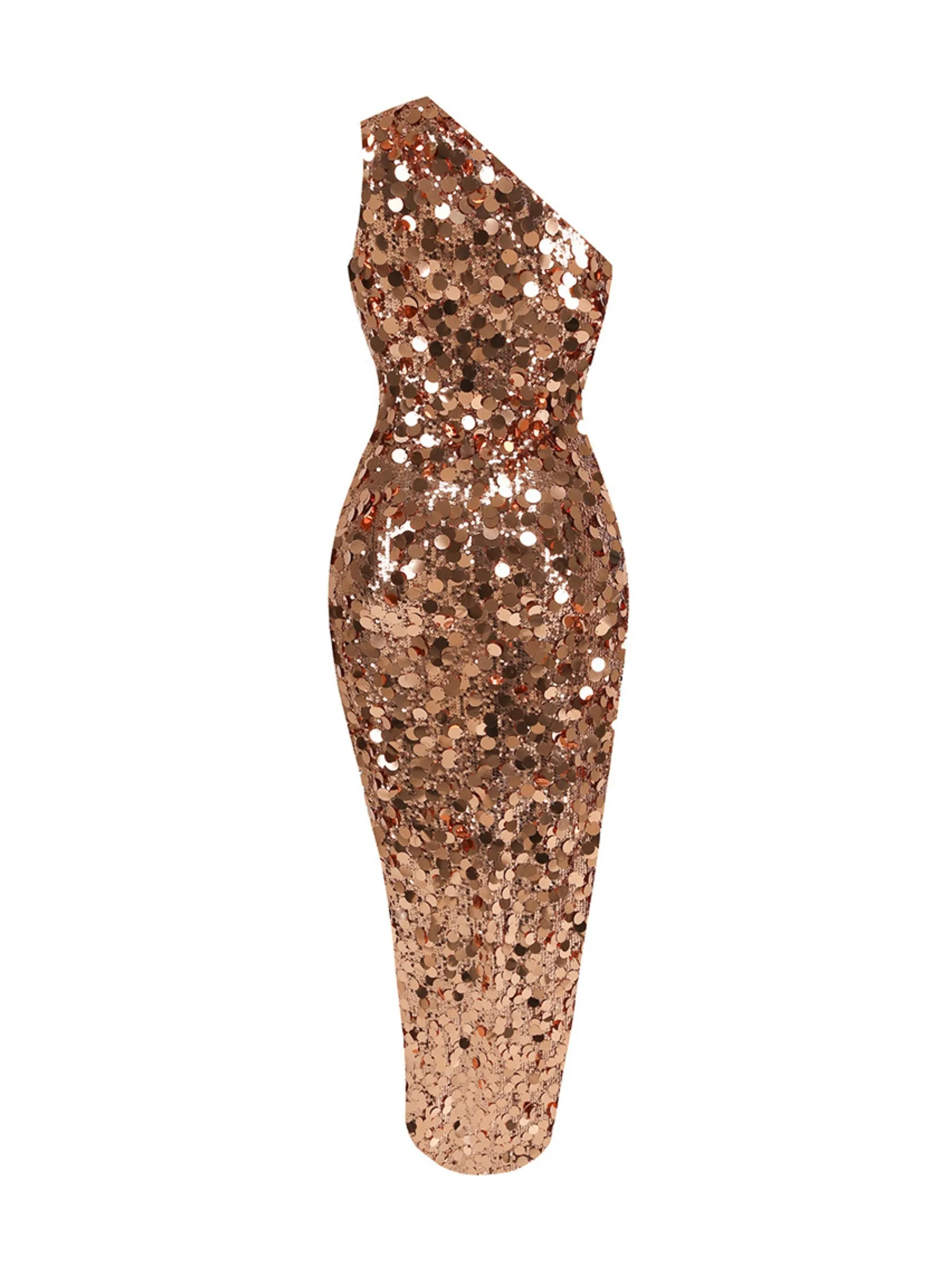 Isolde One Shoulder Sequin Dress