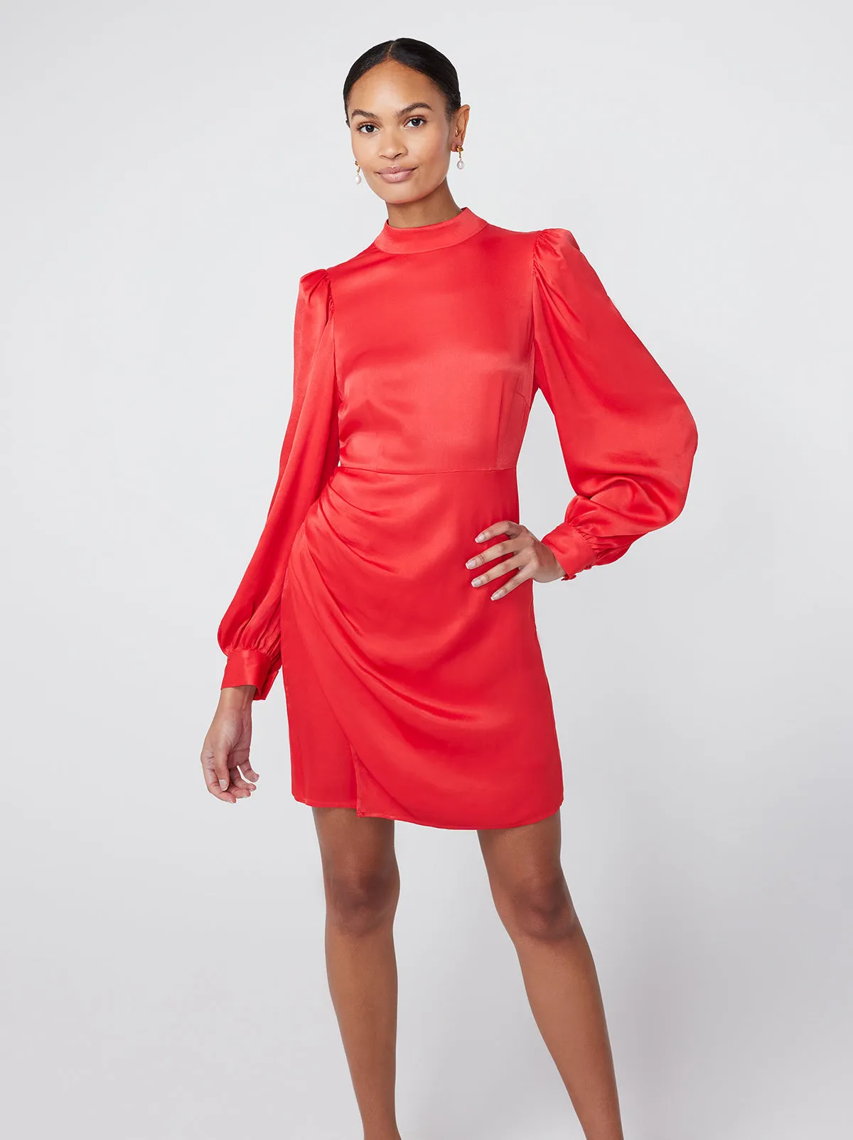 Jessa Red Satin Mini Dress