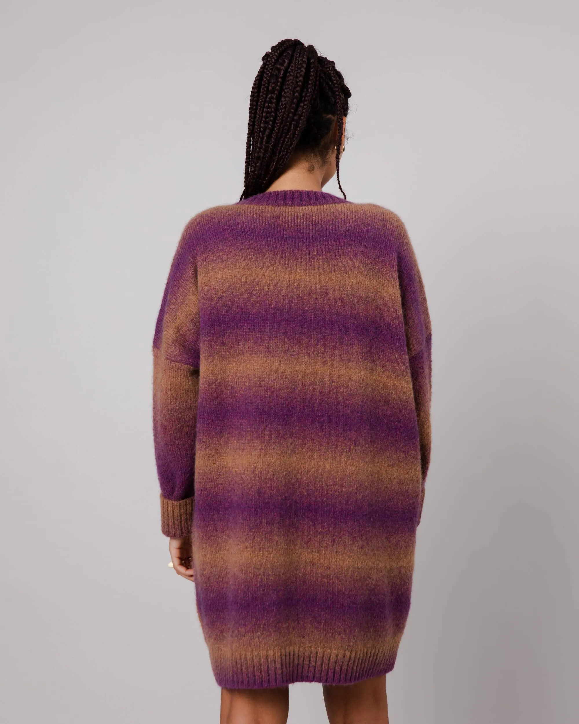 Knitted Alpaca Dress Grape