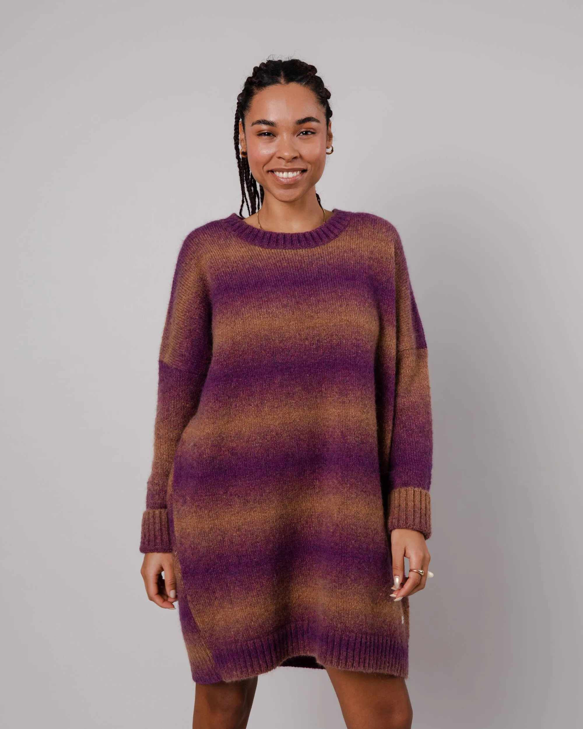 Knitted Alpaca Dress Grape