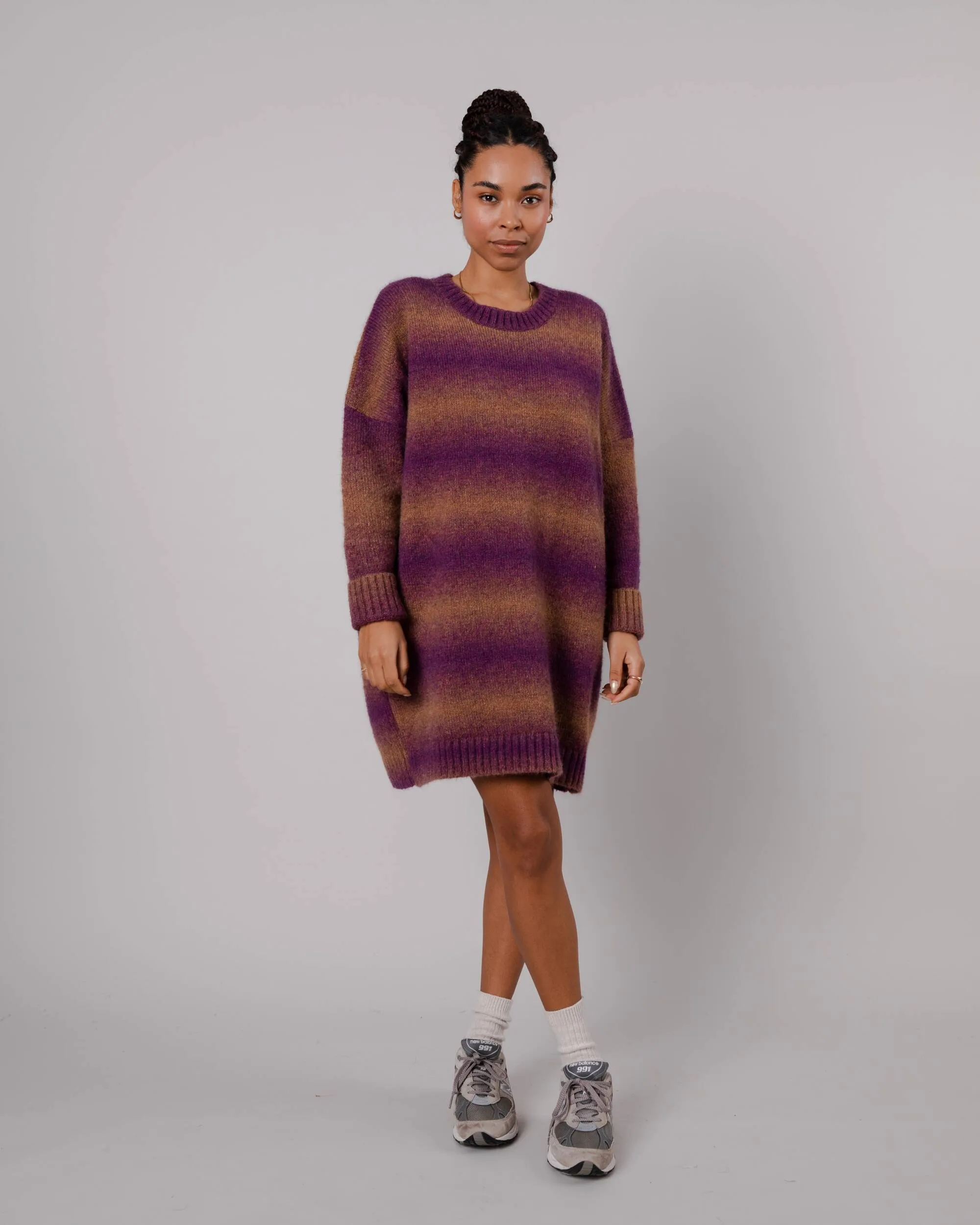 Knitted Alpaca Dress Grape