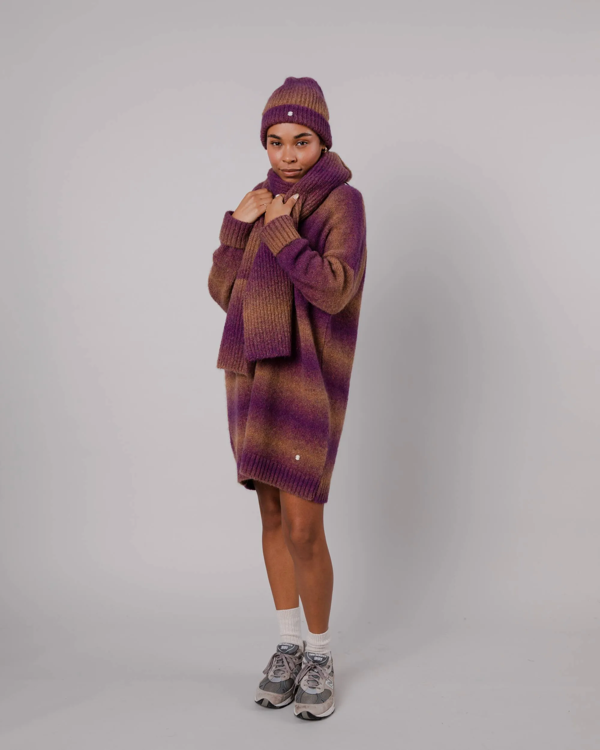 Knitted Alpaca Dress Grape