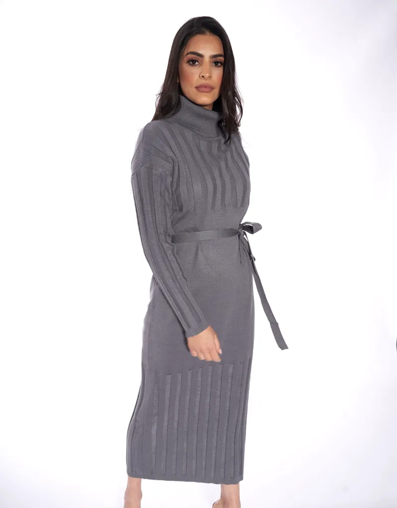 Knitted High Neck Abaya