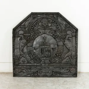 Large 18th Century Fireplace Back