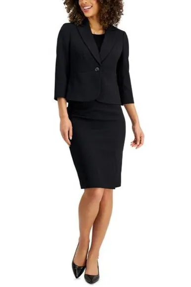 Le Suit Side-Slit Skirt Suit ( Petite )