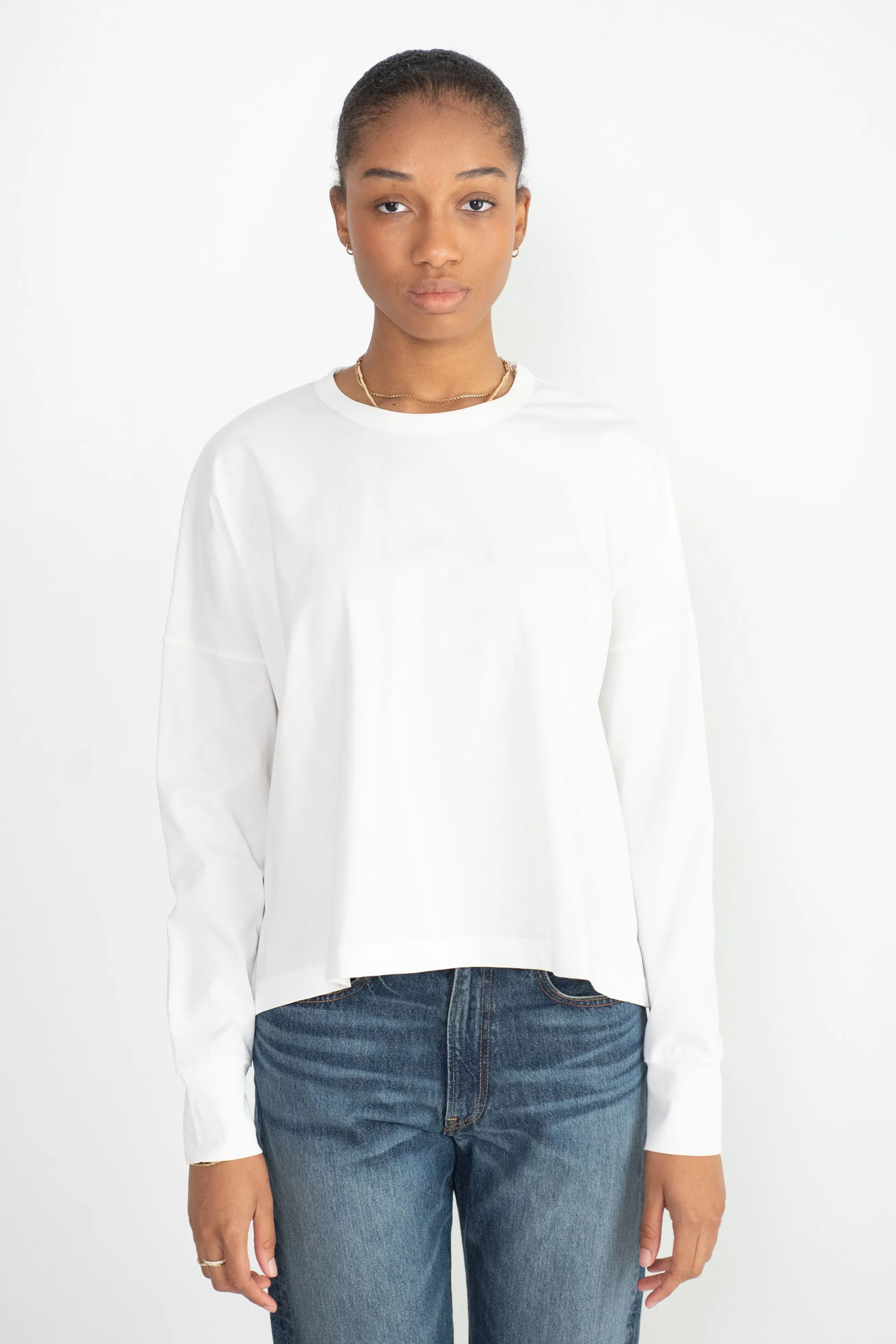 Loop Long Sleeve T-Shirt, Optic White