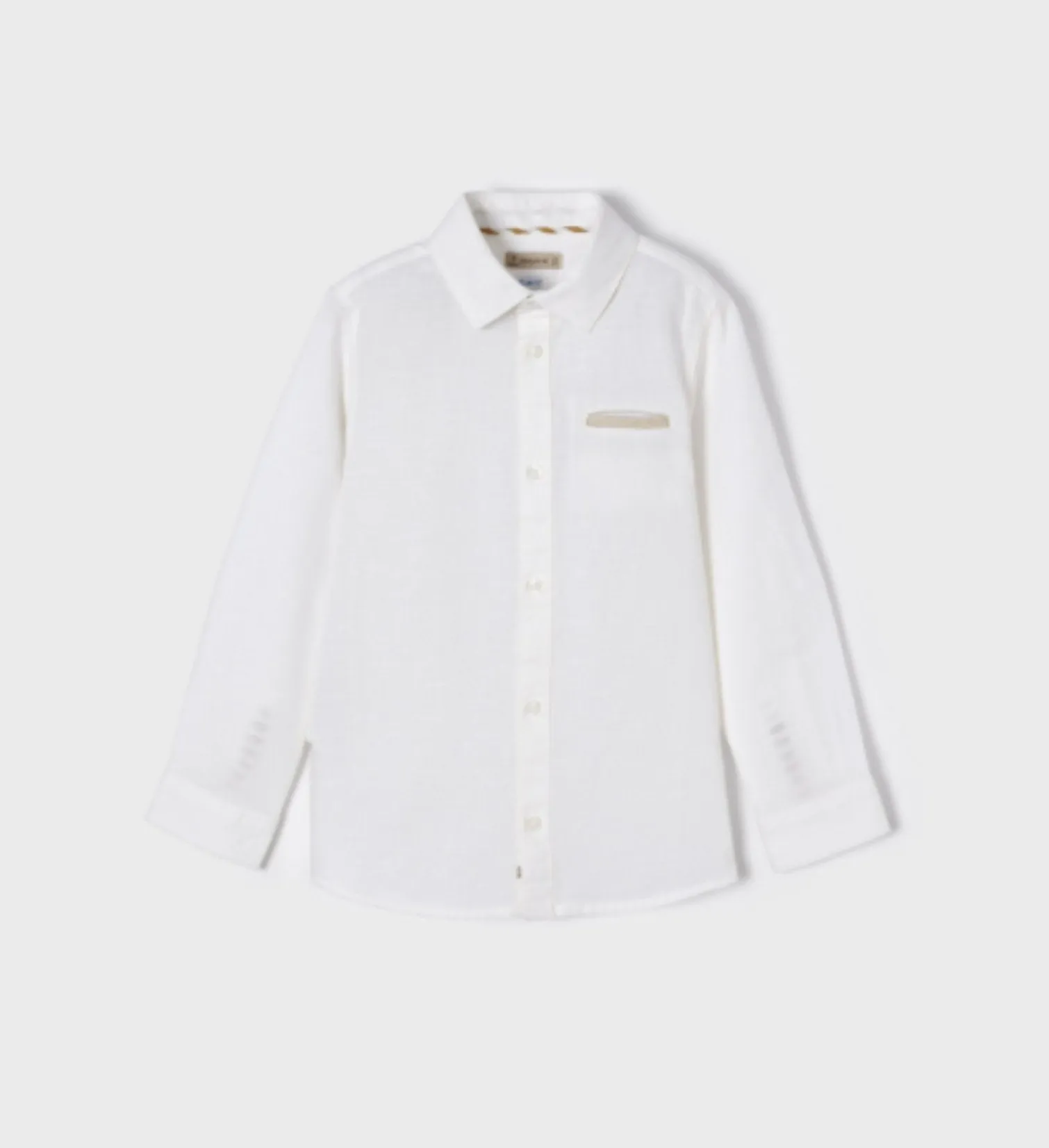 Mayoral Boys White Long Sleeve Dress Shirt