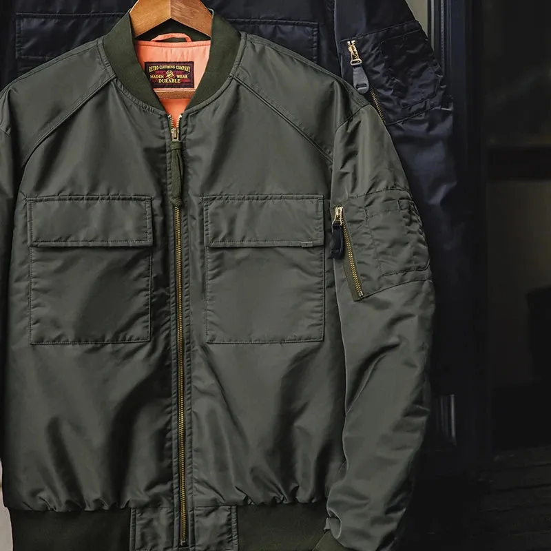 Men's Vintage MA1 Pilot Jacket Cotton Coat - Military Style