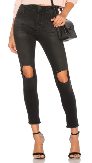 One Teaspoon Freebirds II High Waist Skinny Black Punk