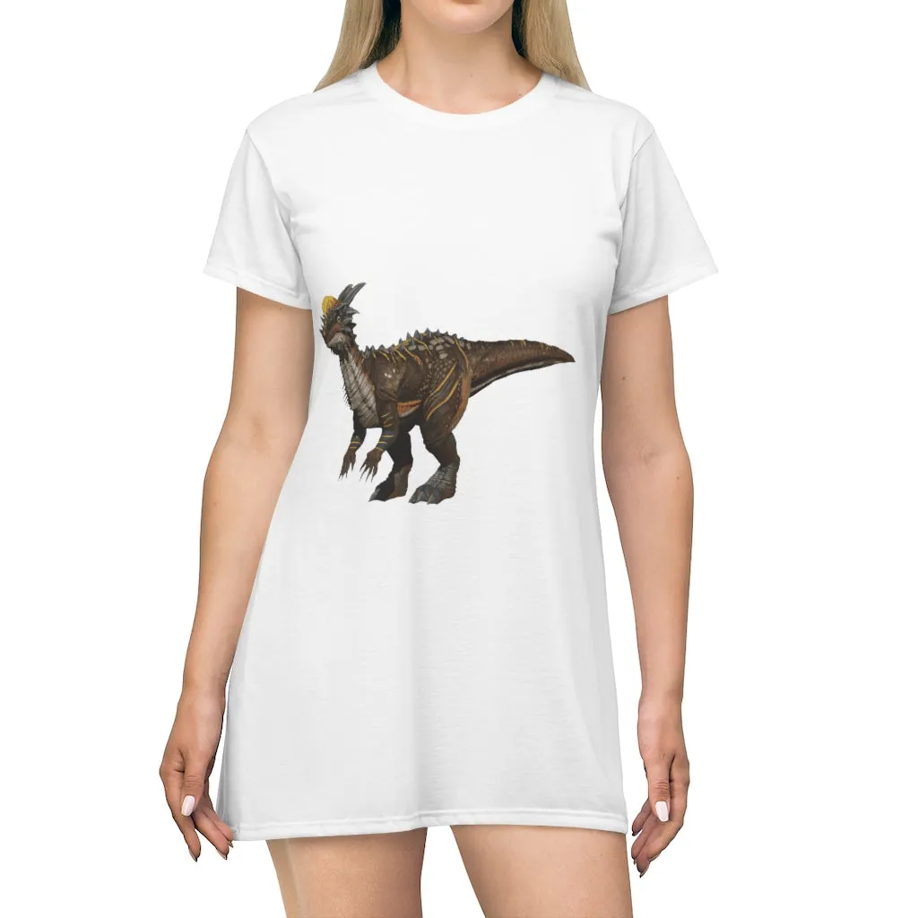 Pachycephalosaurus All Over Print T-Shirt Dress