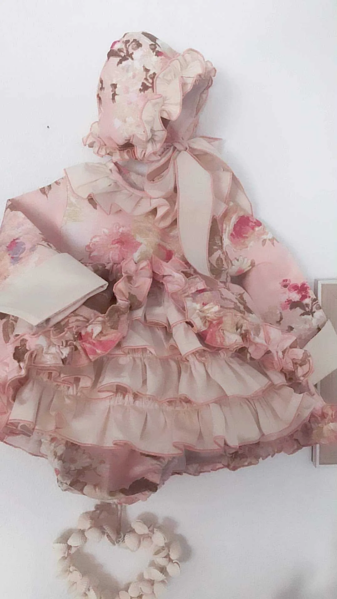 Pink Floral Puffball Dress