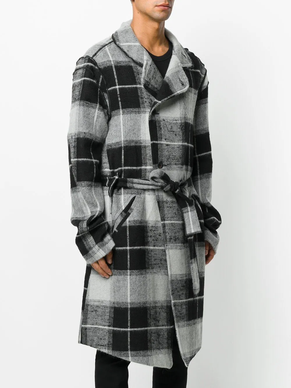 Plaid Coat Grey