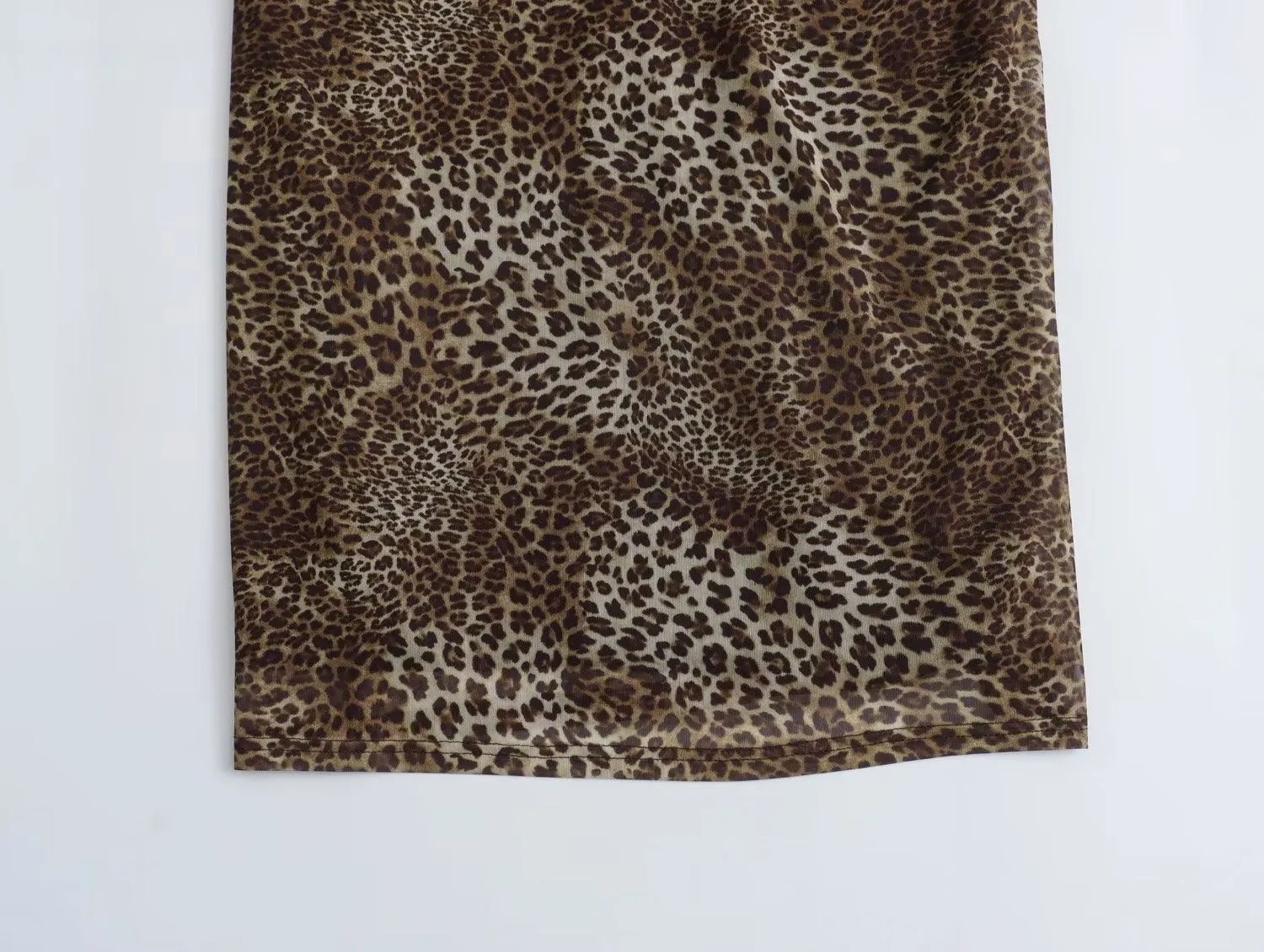 Pre Order:  Animal Print Silk Mesh Dress