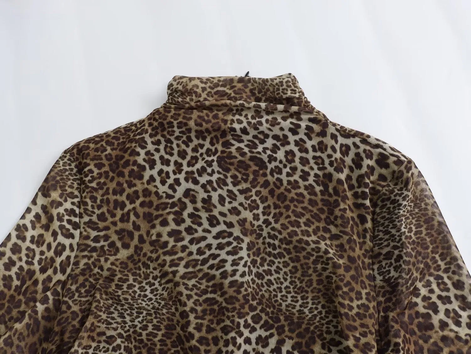 Pre Order:  Animal Print Silk Mesh Dress