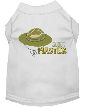 Scout Master Embroidered Dog Shirt White Med (12)