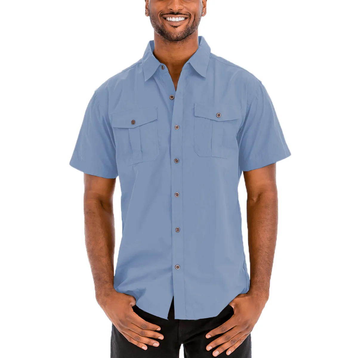 Sky Two-Pocket Button-Down Shirt